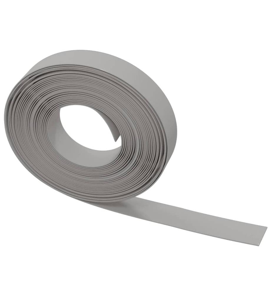 Bordures de jardin 2 pcs gris 10 m 10 cm polyéthylène