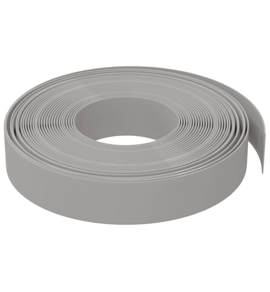 Bordures de jardin 2 pcs gris 10 m 10 cm polyéthylène