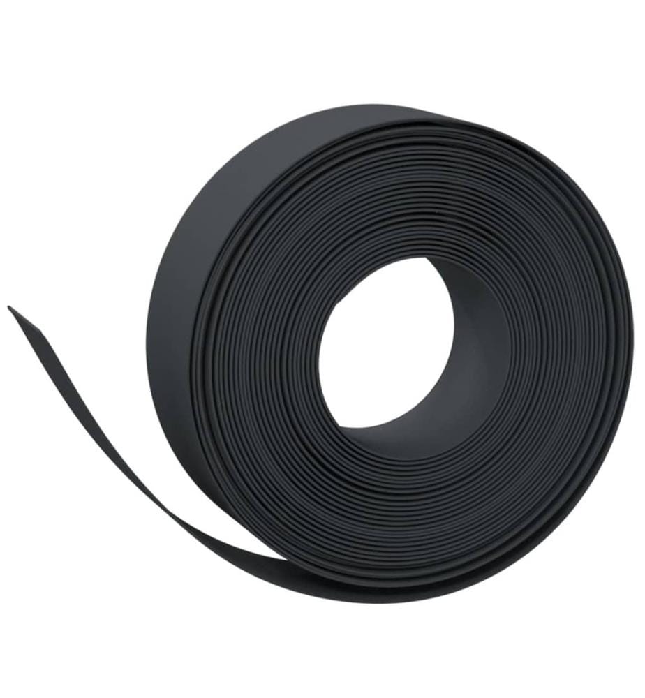 Bordures de jardin 2 pcs noir 10 m 15 cm polyéthylène