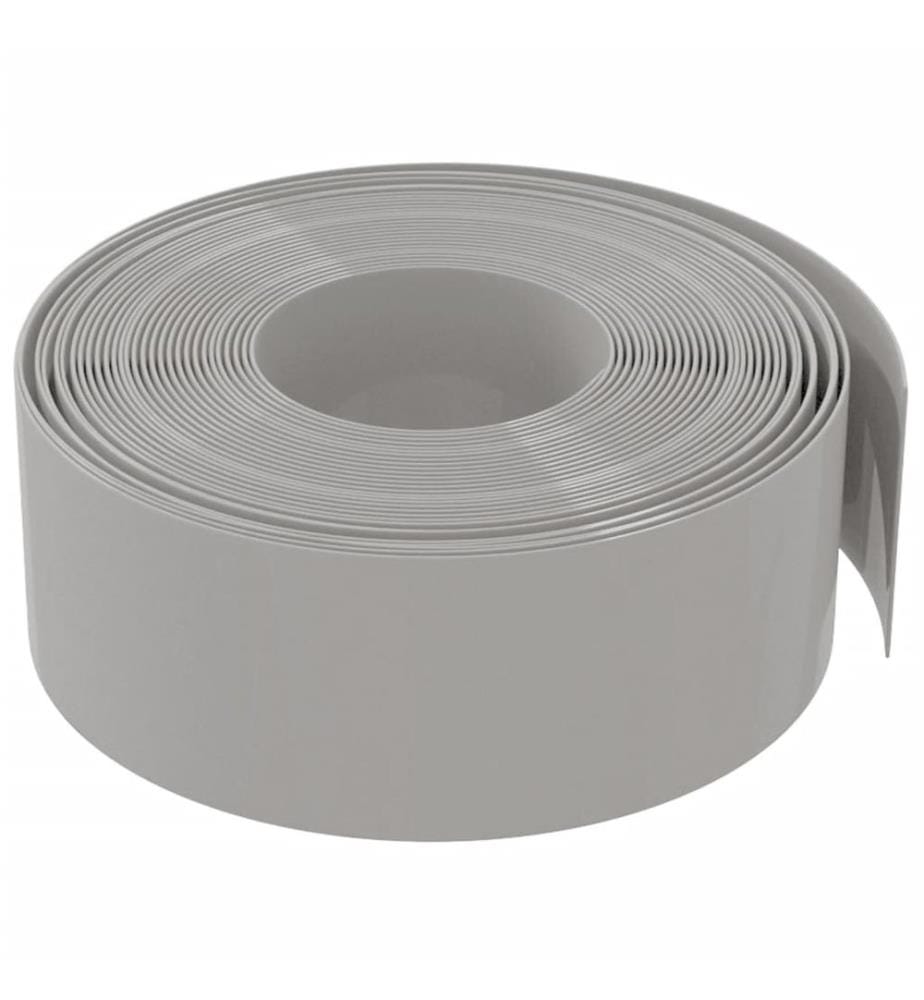 Bordures de jardin 2 pcs gris 10 m 20 cm polyéthylène