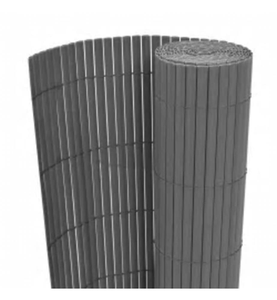 Gartenzaun Doppelseitig 110x400 cm Grau