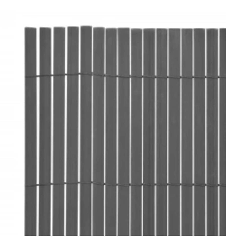 Gartenzaun Doppelseitig 110x400 cm Grau