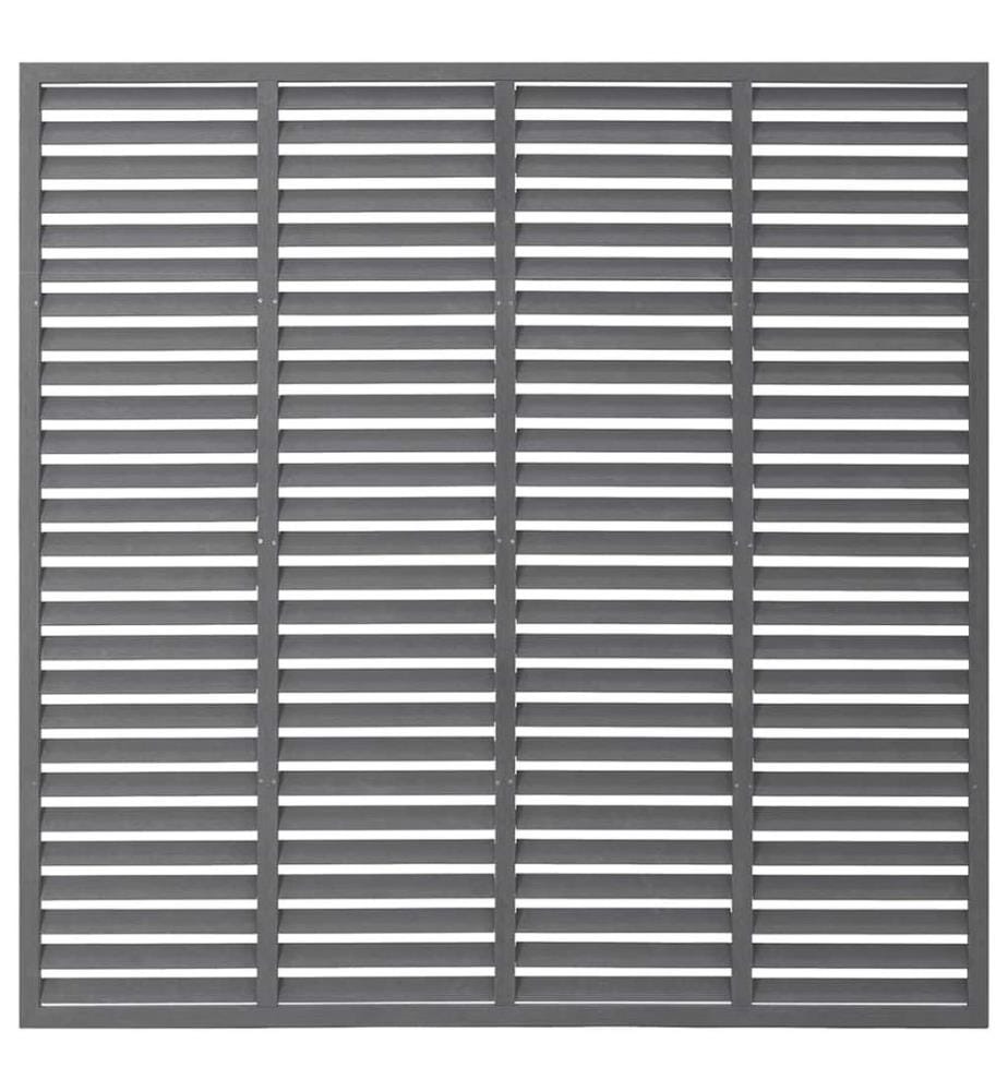 Clôture à persiennes WPC 180x180 cm gris
