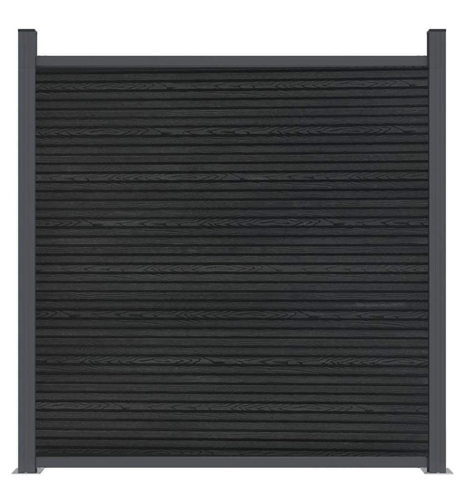 Panneau de clôture gris 353x186 cm WPC