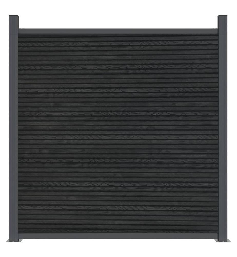 Panneau de clôture gris 526x186 cm WPC