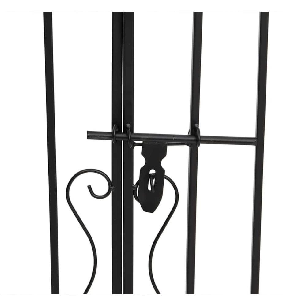 Gartentor Schwarz 121x8x100 cm Schmiedeeisen