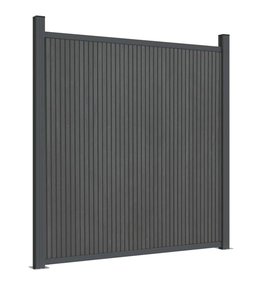 Panneau de clôture gris 180x186 cm WPC