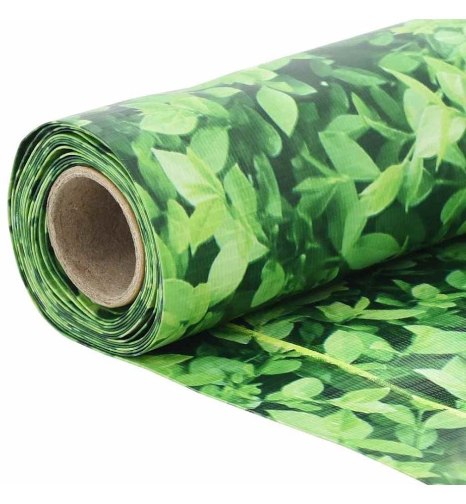 Écran d'intimité de balcon aspect de plante vert 400x90 cm PVC