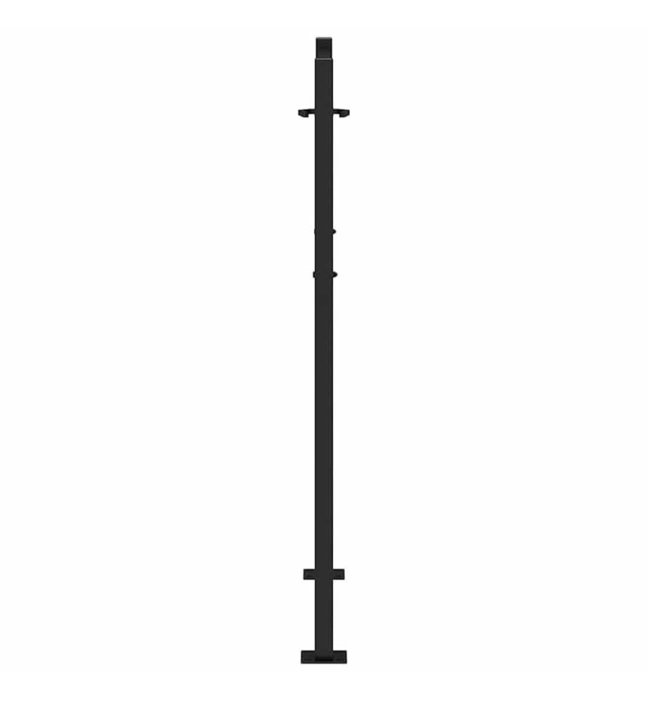 Gartentor Schwarz 100x125 cm Stahl Trace Design