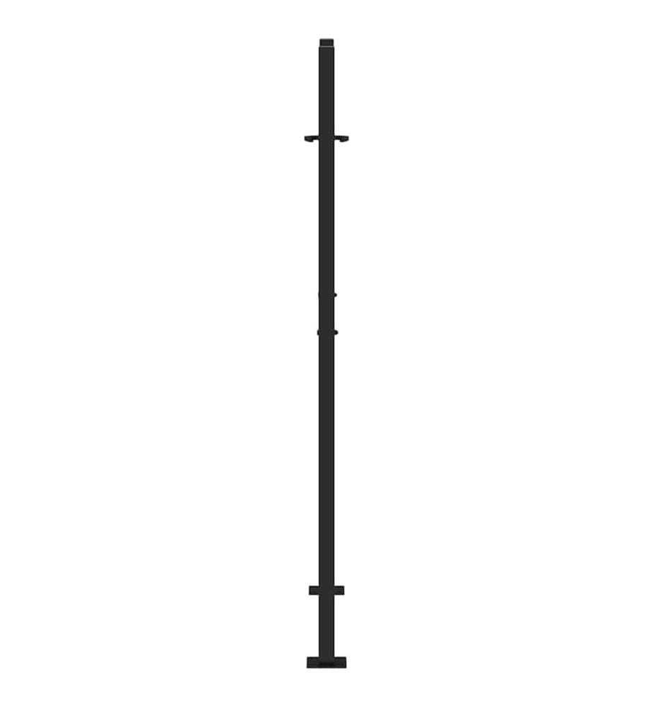 Gartentor Schwarz 100x150 cm Stahl Trace Design
