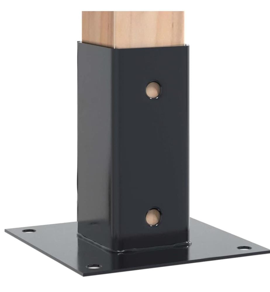 Bases de poteau carrées 4 pcs anthracite 71x71 mm