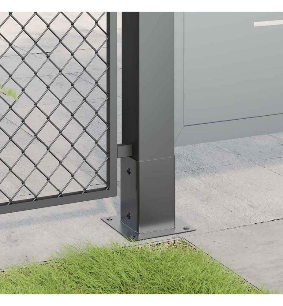 Bases de poteau carrées 4 pcs anthracite 81x81 mm