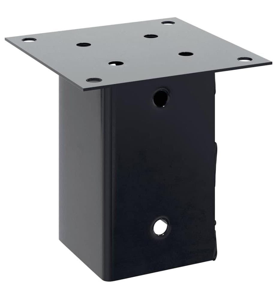 Bases de poteau carrées 4 pcs anthracite 81x81 mm