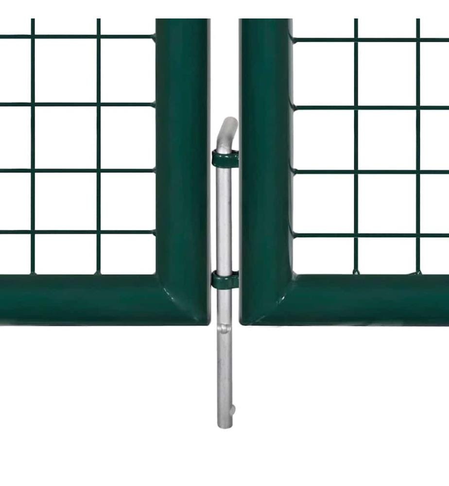 Zauntor Stahl 300x100 cm Grün