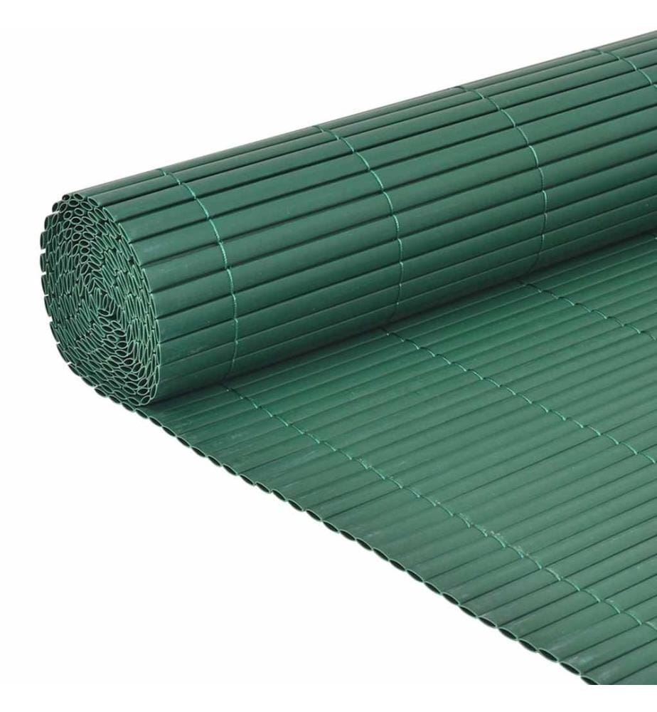 Gartenzaun Doppelseitig PVC 90×500 cm Grün