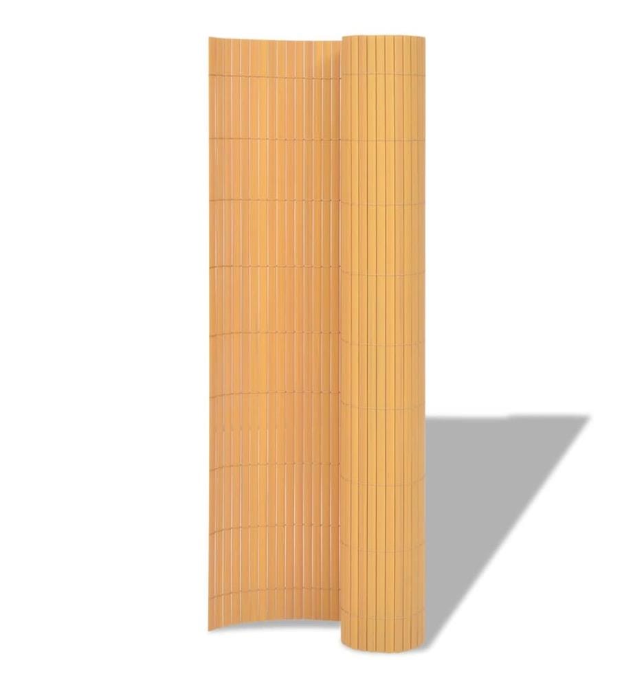 Gartenzaun Doppelseitig PVC 90×500 cm Gelb