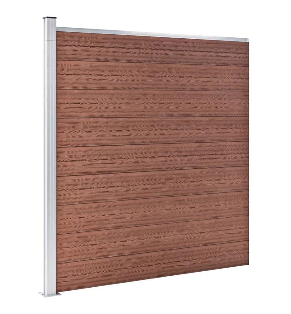 Clôture de jardin WPC 175x186 cm Marron