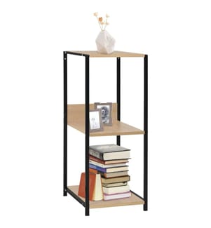 Kleines Bücherregal Schwarz Eichefarben 33,5x39,6x79,7cm