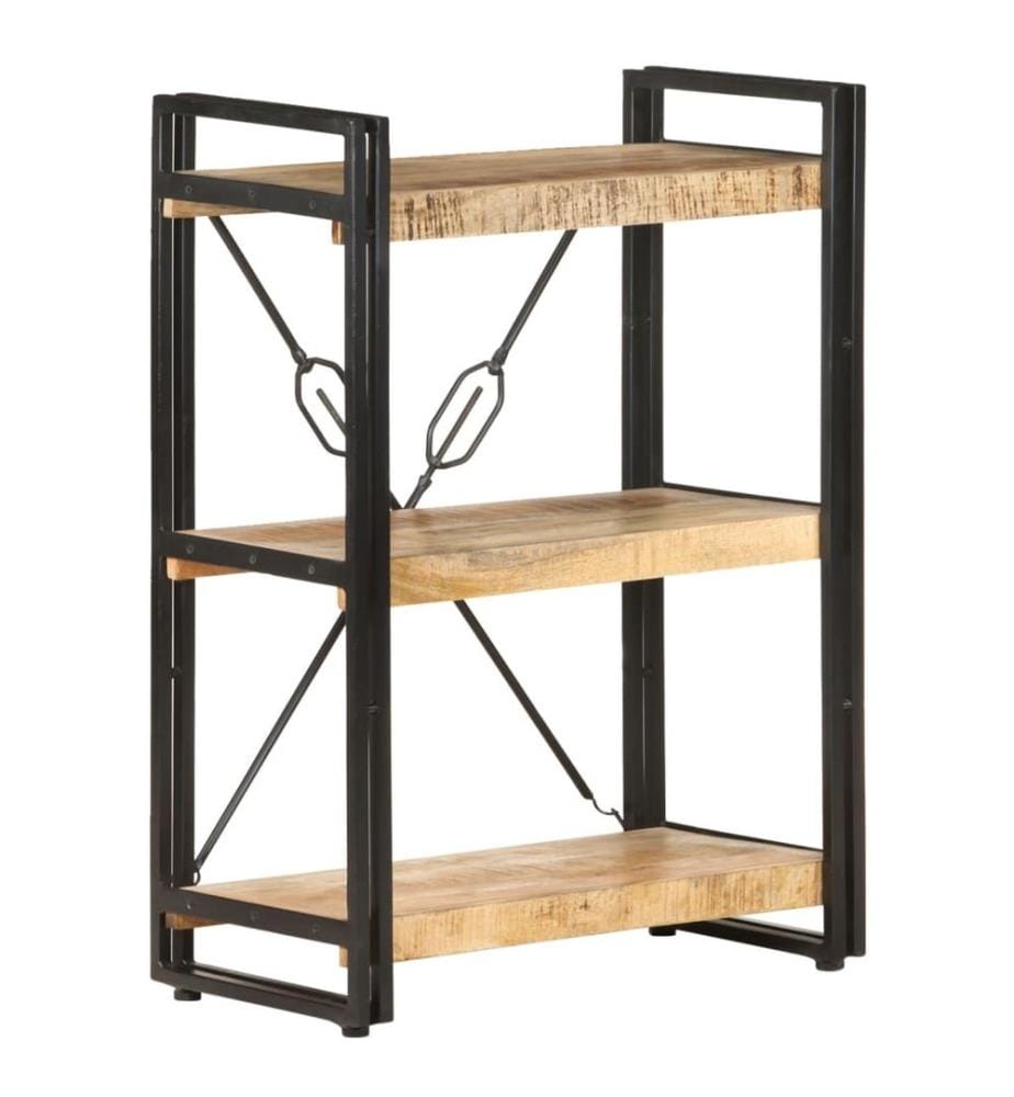 Bücherregal 3 Fächer 60x30x80 cm Mango Massivholz