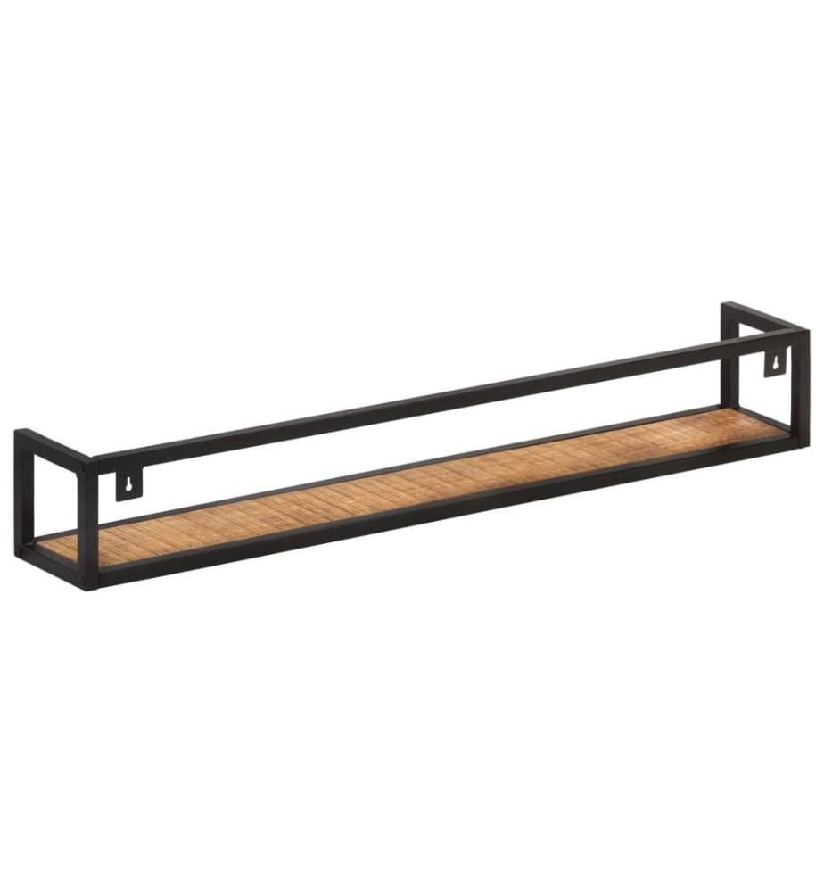Wandregale 2 Stk. 120 cm Raues Mangoholz