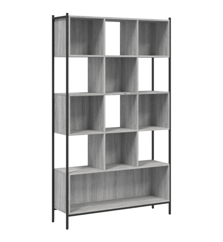 Bücherregal Grau Sonoma 102x28x172 cm Holzwerkstoff