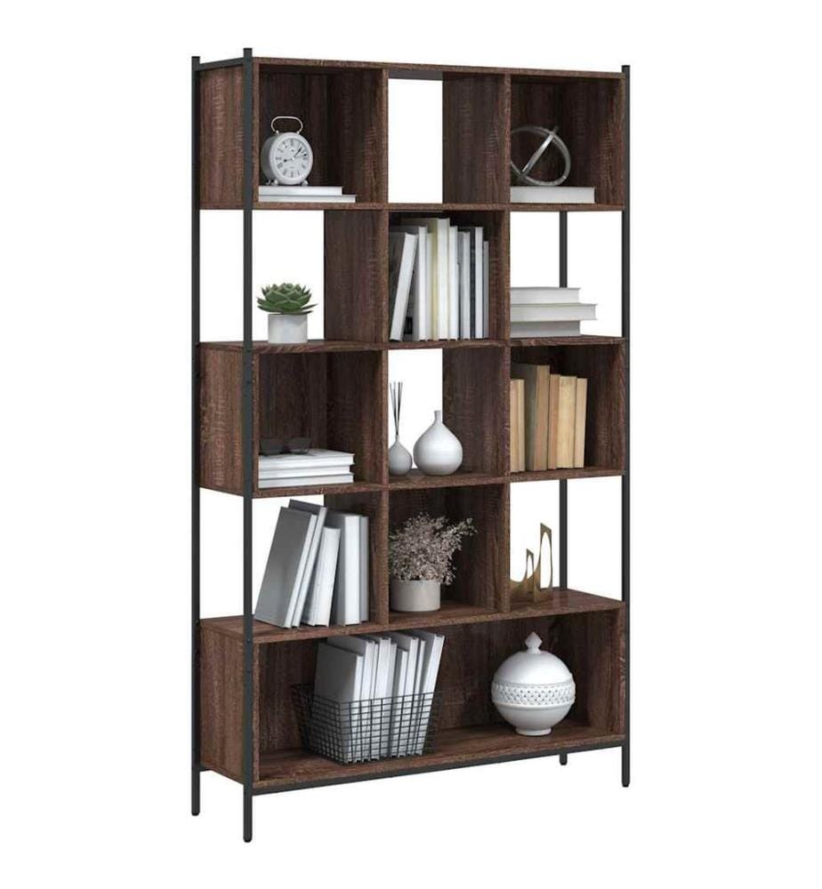 Bücherregal Braun Eichen-Optik 102x28x172 cm Holzwerkstoff