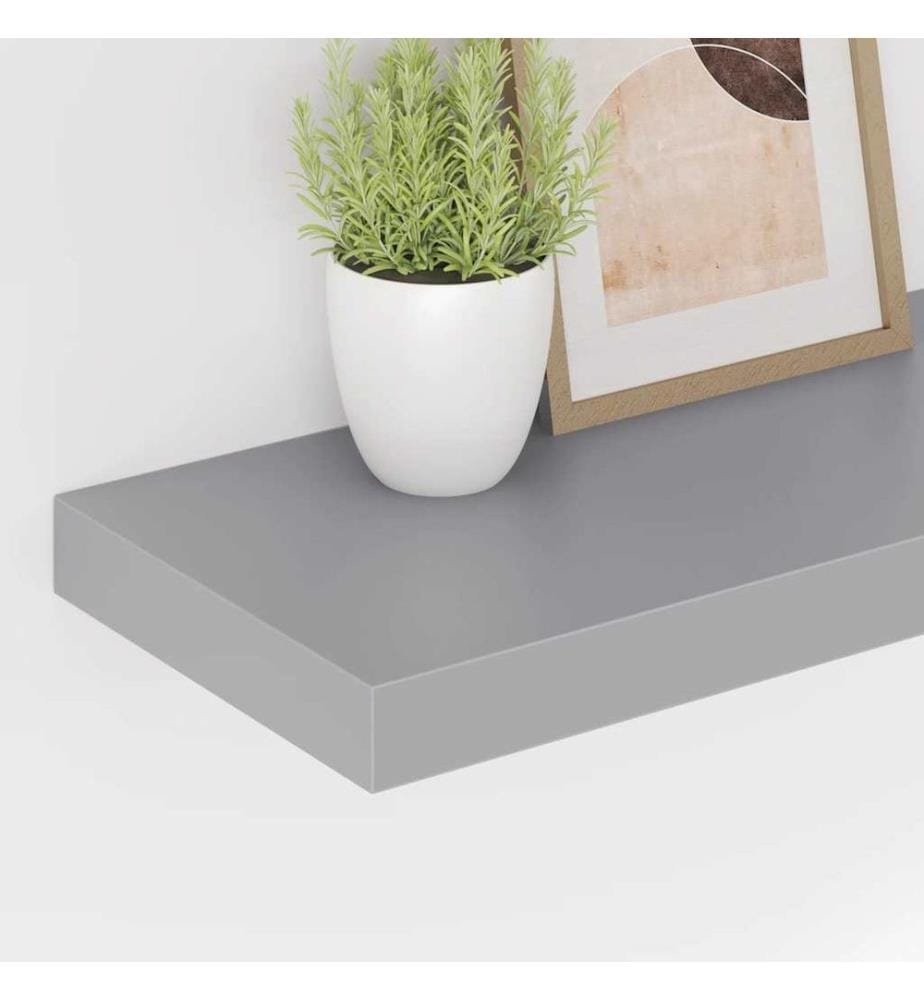 Schweberegal Grau 60x23,5x3,8 cm MDF