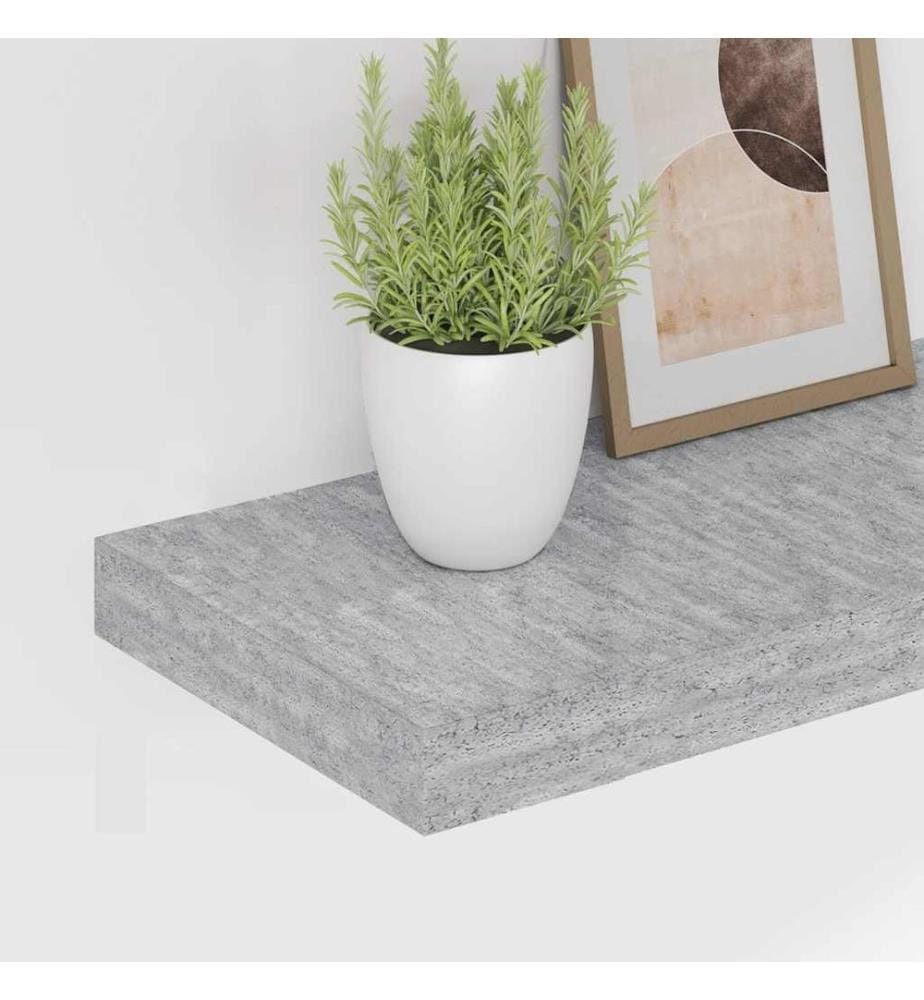 Schweberegal Betongrau 90x23,5x3,8 cm MDF