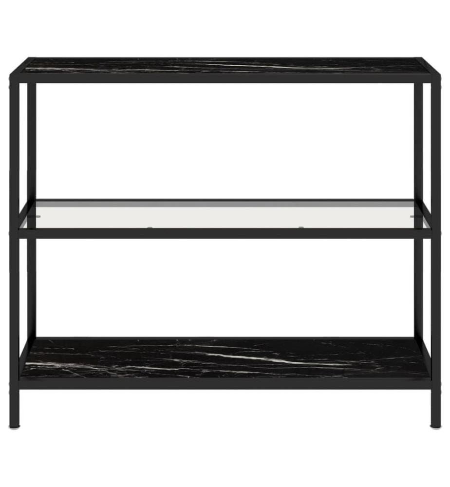 Regal Transparent und Marmor 100x36x90 cm Gehärtetes Glas