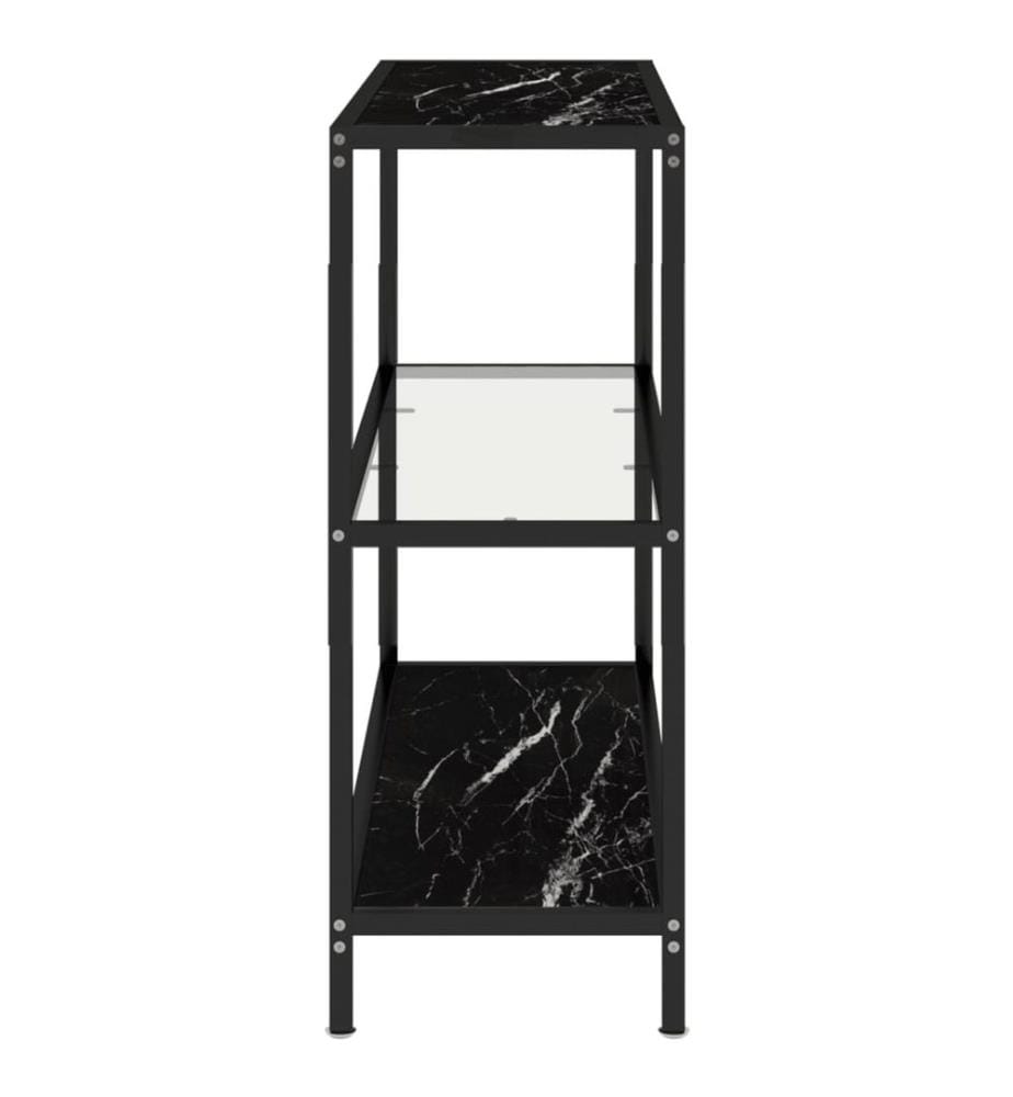 Regal Transparent und Marmor 100x36x90 cm Gehärtetes Glas