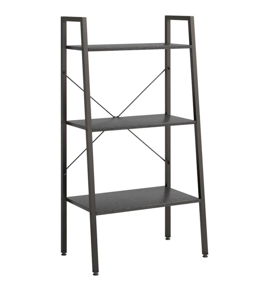 Standregal mit 3 Böden Schwarz 56x35x108 cm