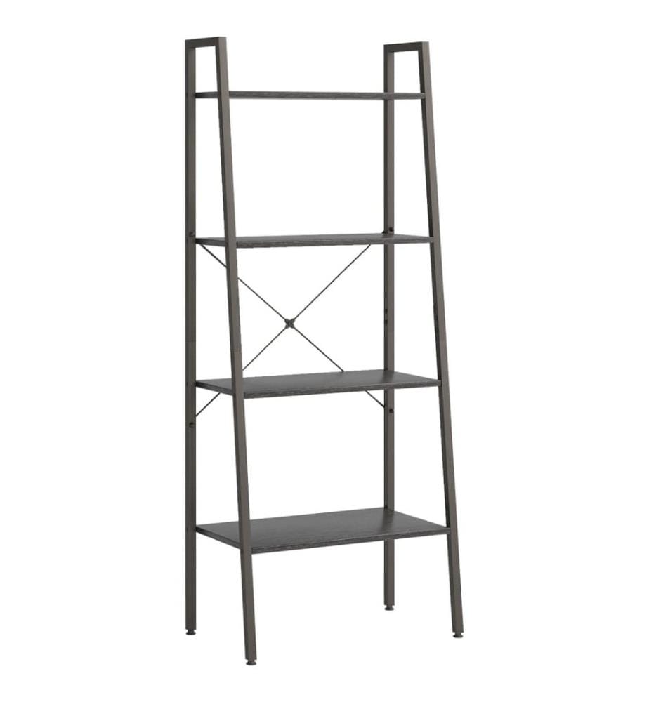 Standregal mit 4 Böden Schwarz 56x35x140 cm