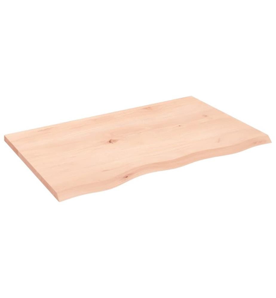 Wandregal 80x50x2 cm Massivholz Eiche Unbehandelt