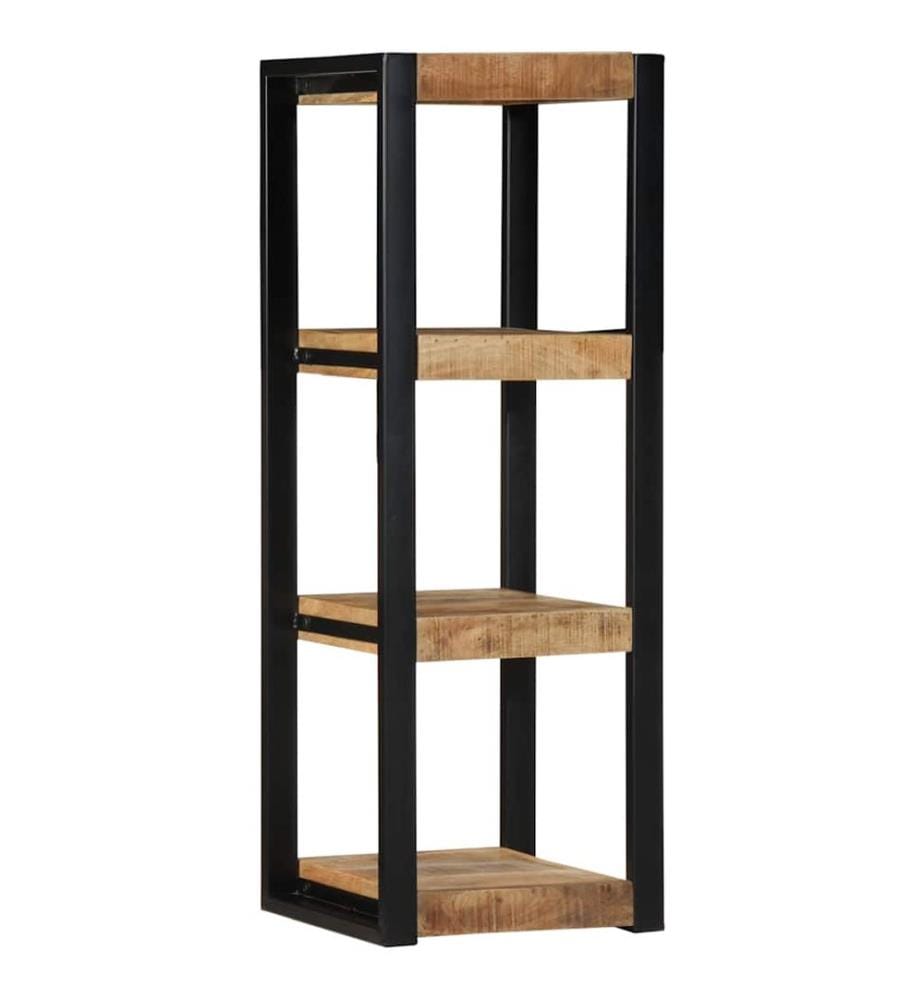 Wandregal 35x35x100 cm Raues Massivholz Mango