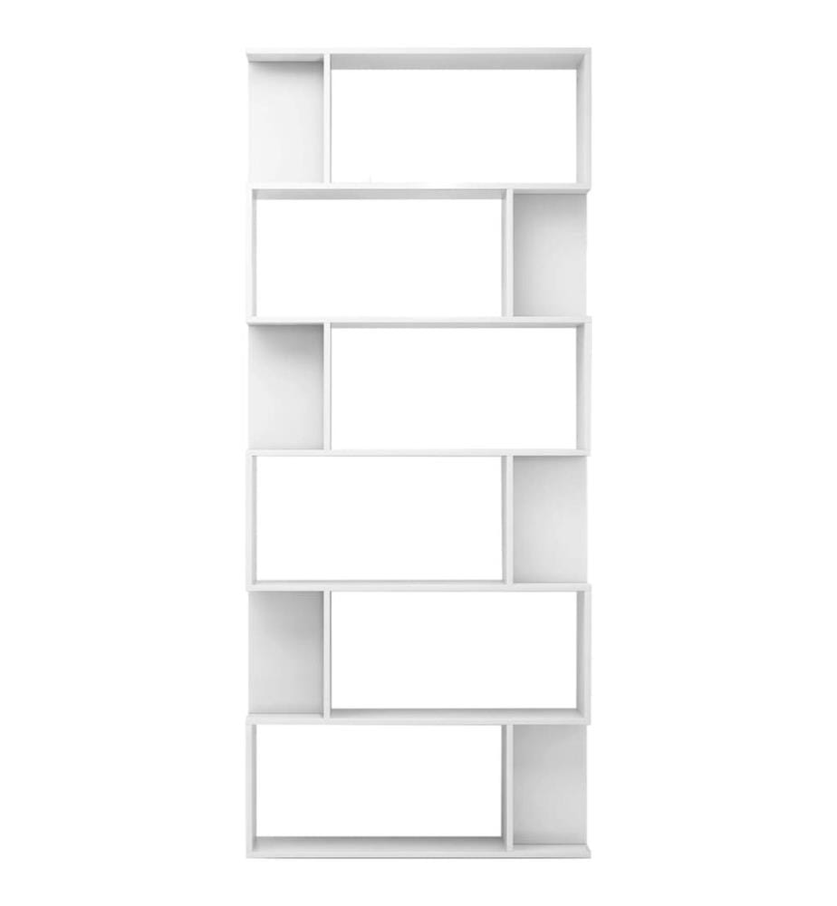 Bücherregal/Raumteiler Hochglanz-Weiss 80x24x192 cm