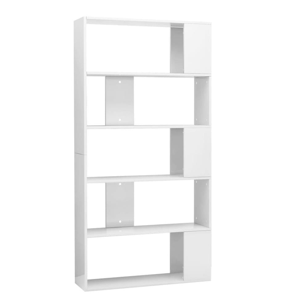 Bücherregal/Raumteiler Hochglanz-Weiss 80x24x159 cm