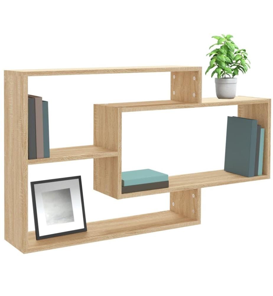 Wandregale Sonoma-Eiche 104x20x58,5 cm Holzwerkstoff