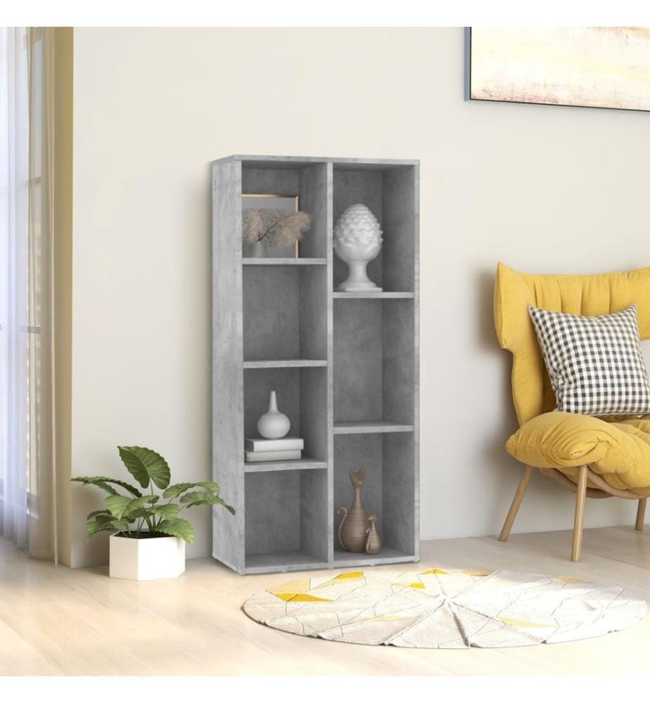 Bücherregal Betongrau 50x25x106 cm Holzwerkstoff