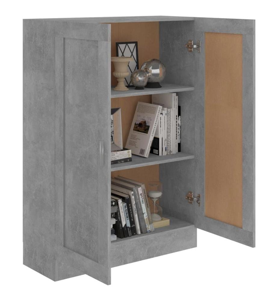 Bücherschrank Betongrau 82,5x30,5x115 cm Holzwerkstoff