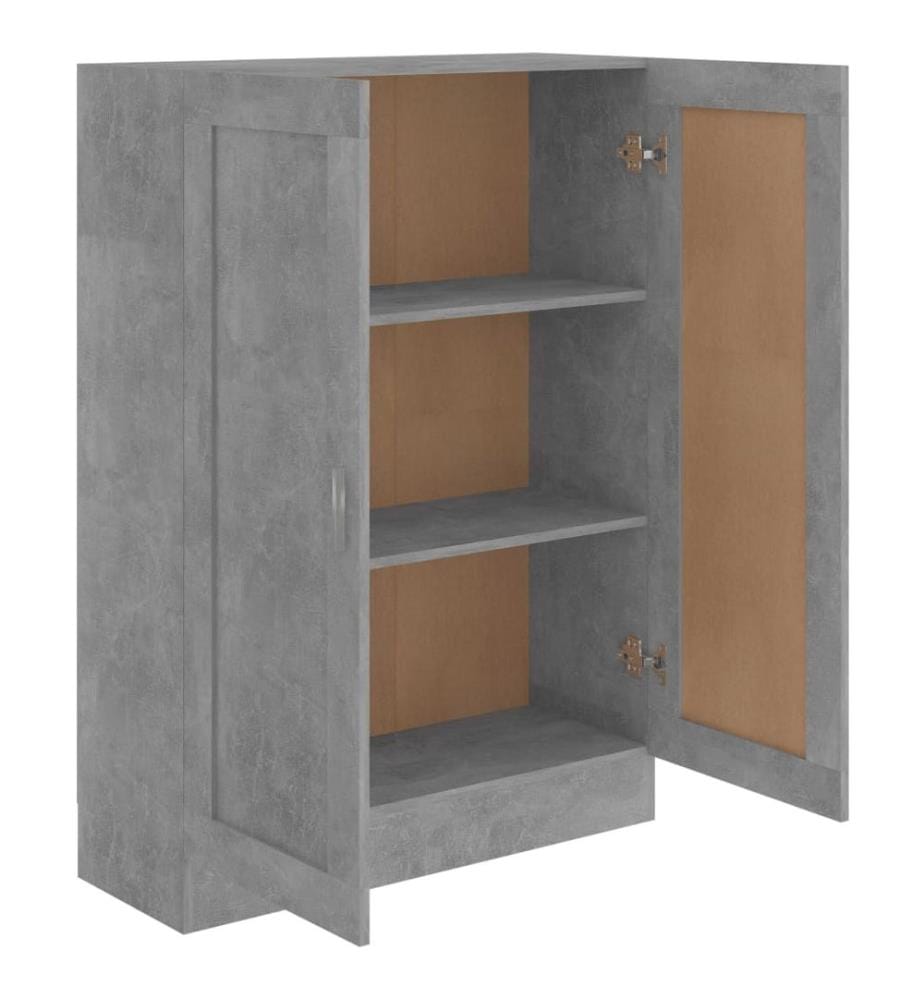 Bücherschrank Betongrau 82,5x30,5x115 cm Holzwerkstoff