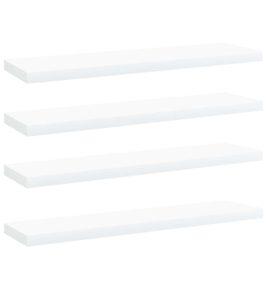 Panneaux de bibliothèque 4 pcs blanc bois d'ingénierie