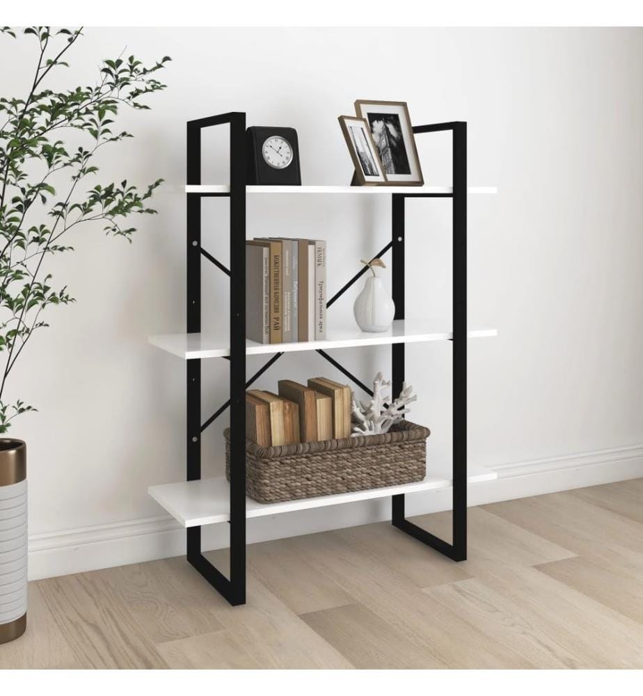 Bücherregal Weiss 80x30x105 cm Holzwerkstoff