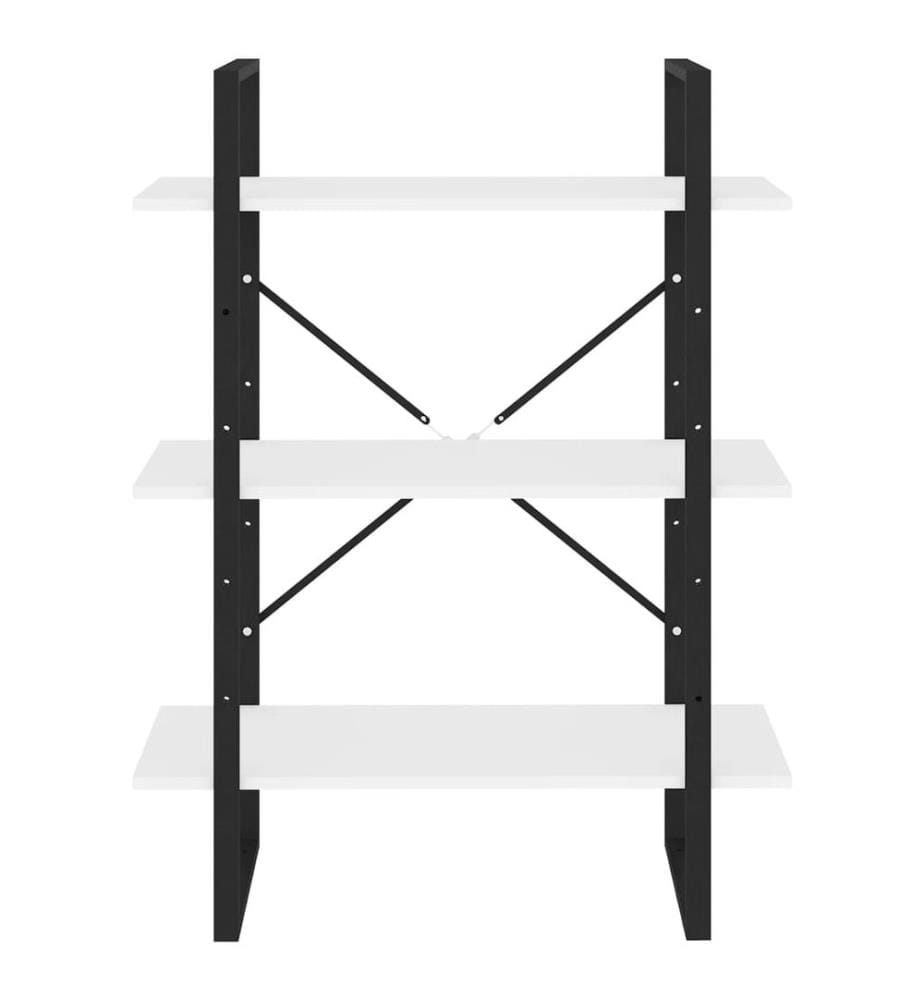 Bücherregal Weiss 80x30x105 cm Holzwerkstoff