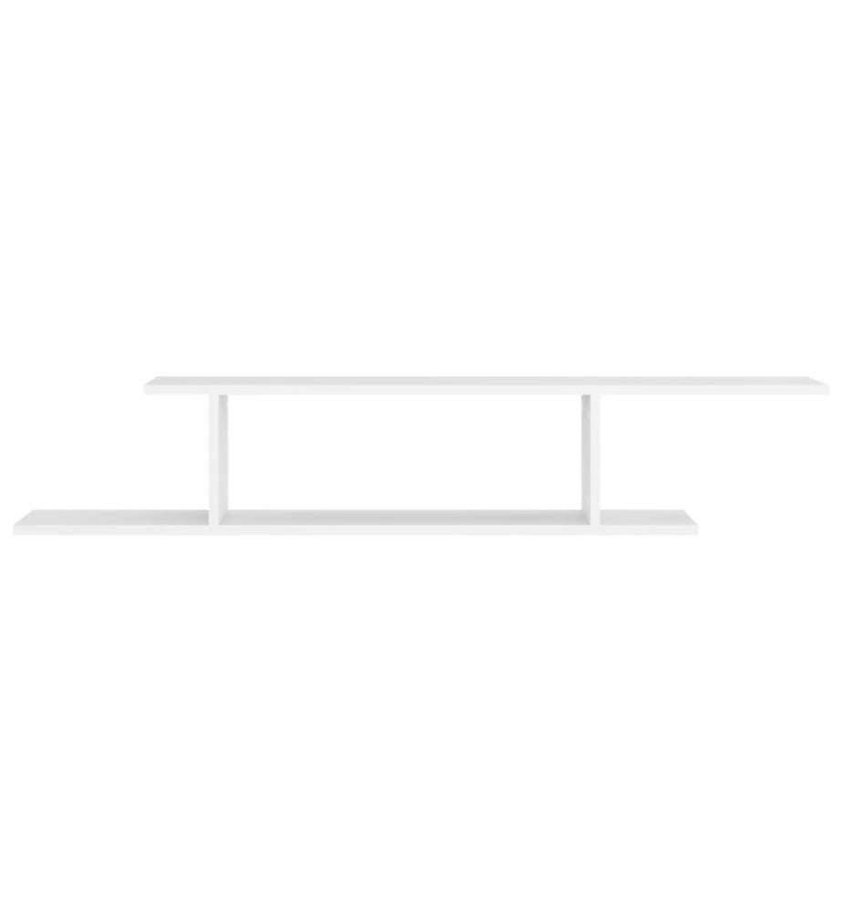 TV-Wandregal Weiss 125x18x23 cm Holzwerkstoff