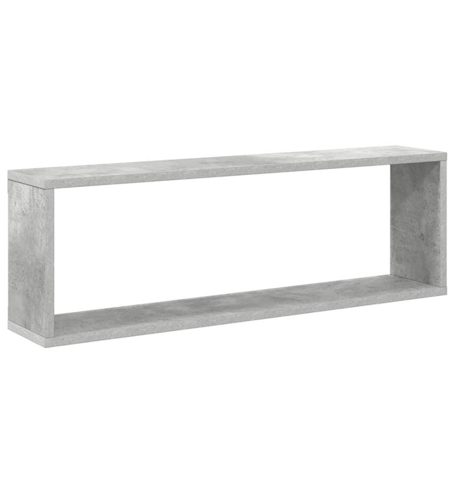 Würfelregale 4 Stk. Betongrau 80x15x26,5 cm Holzwerkstoff