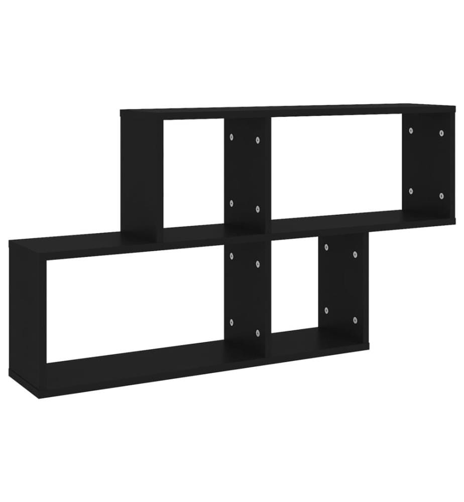 Wandregal Schwarz 100x18x53 cm Holzwerkstoff