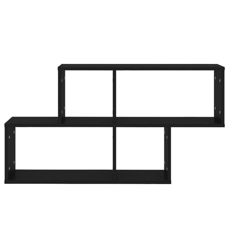 Wandregal Schwarz 100x18x53 cm Holzwerkstoff