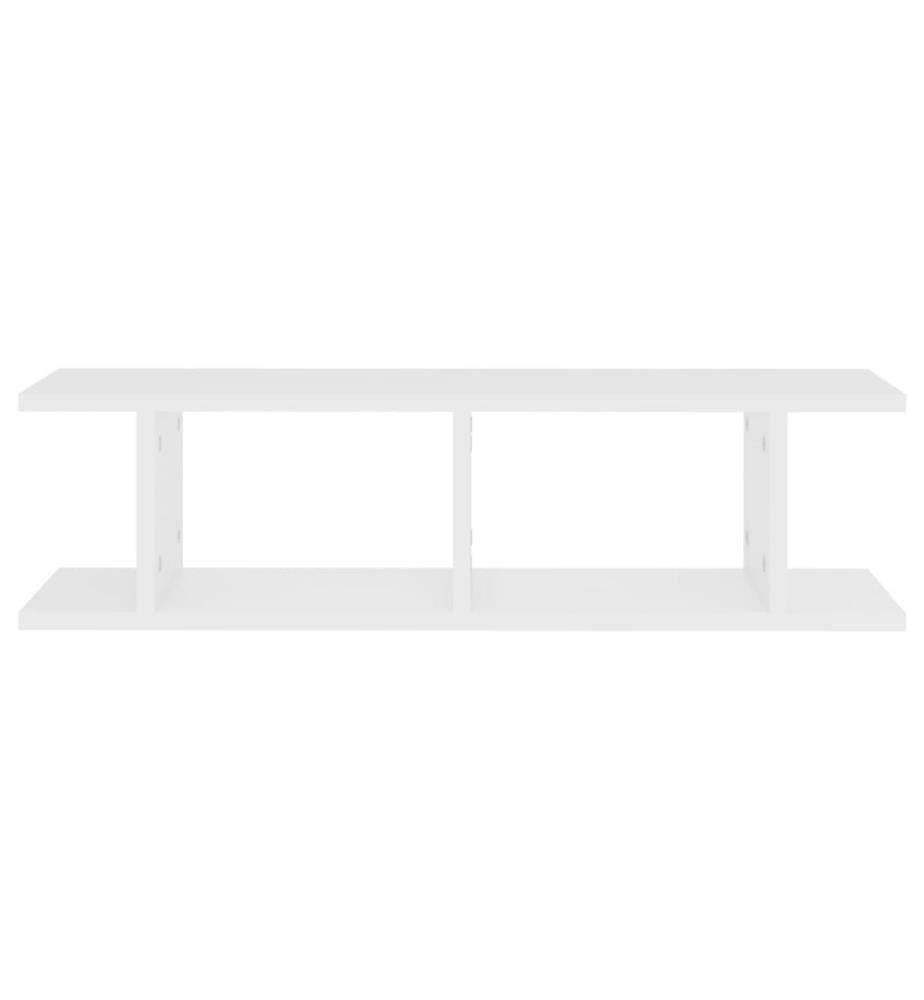 Wandregale 2 Stk. Weiss 75x18x20 cm Holzwerkstoff