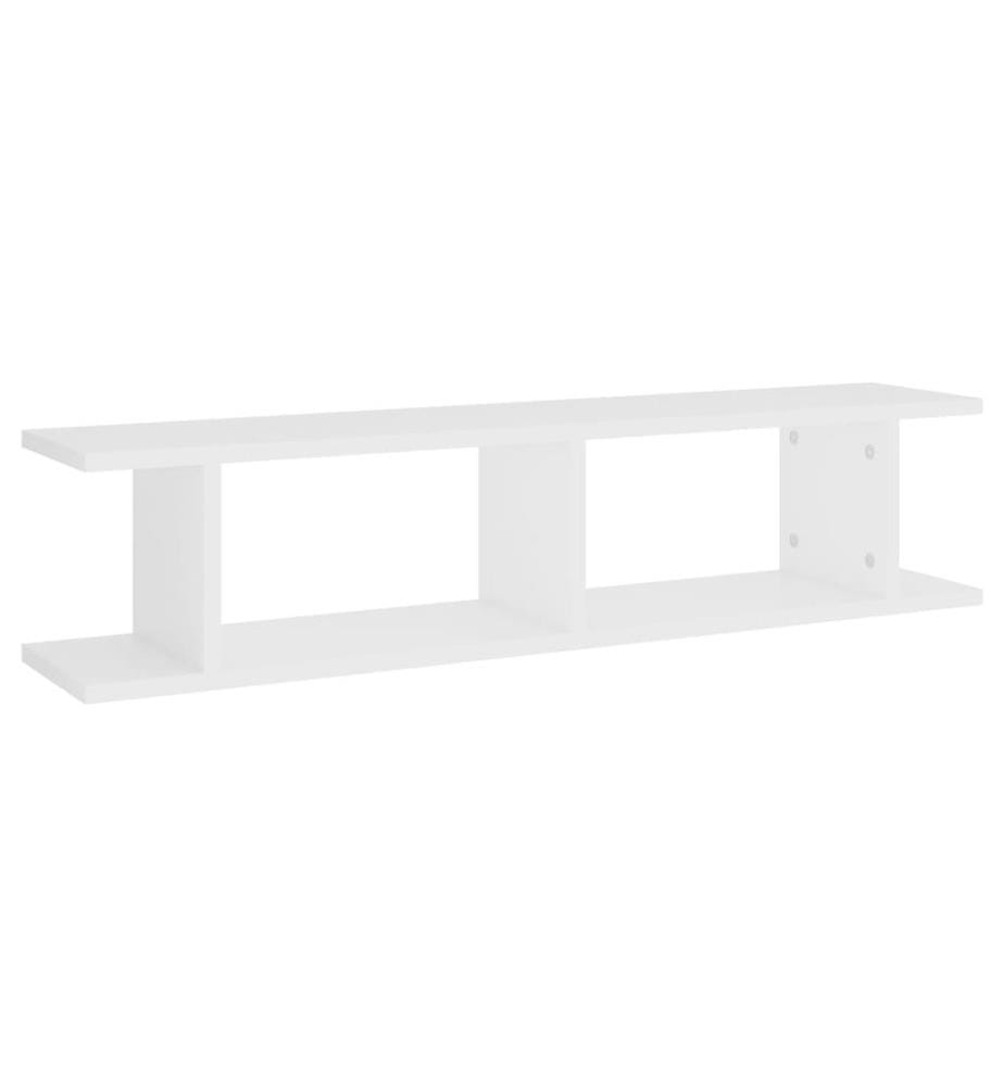 Wandregale 2 Stk. Weiss 90x18x20 cm Holzwerkstoff