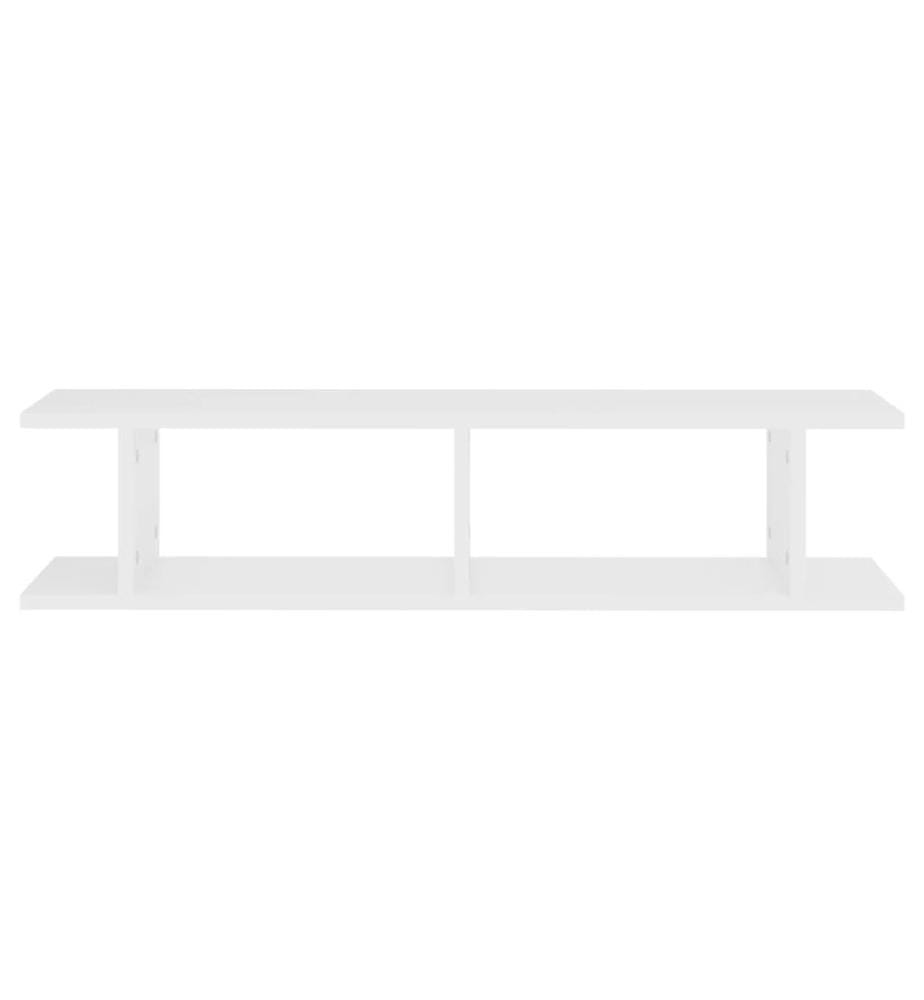 Wandregale 2 Stk. Weiss 90x18x20 cm Holzwerkstoff